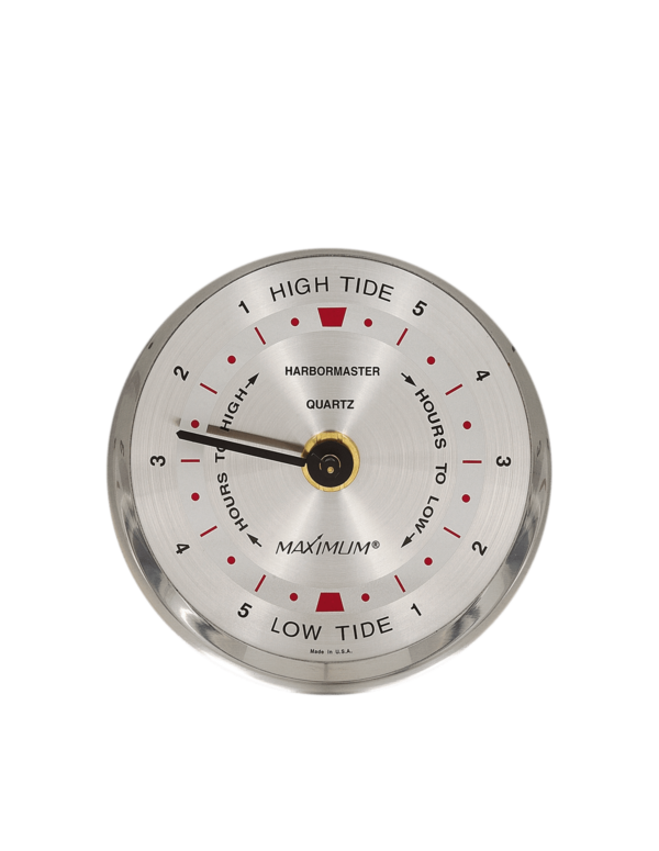 Maximum Harbormaster East Coast Tide Clock in Silver